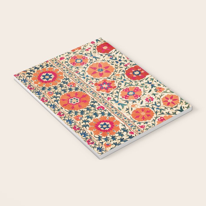 Kermina Suzani Uzbekistan Embroidery Print Notebook Gallery Image 3