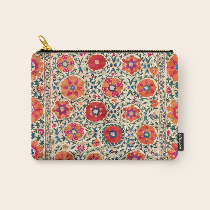 Kermina Suzani Uzbekistan Embroidery Print Carry All Pouch Gallery Image 1