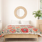 Kermina Suzani Uzbekistan Embroidery Print Duvet Cover Gallery Image 3