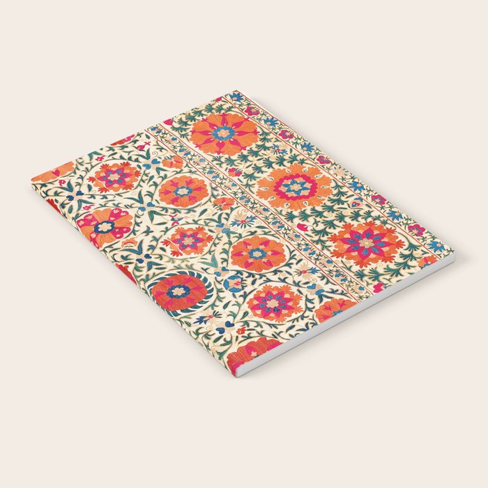 Kermina Suzani Uzbekistan Embroidery Print Notebook Gallery Image 2