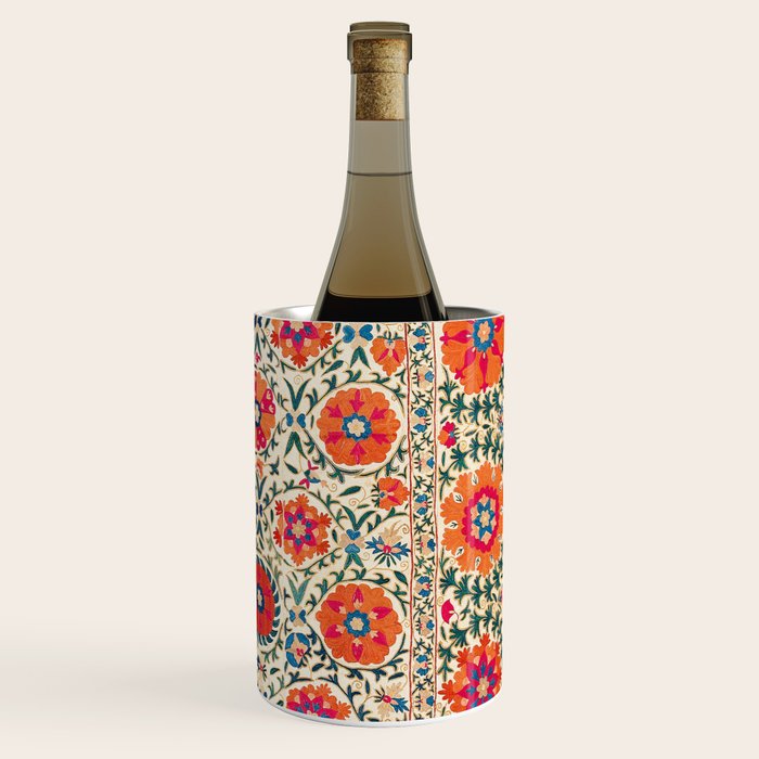 Kermina Suzani Uzbekistan Embroidery Print Wine Chiller Gallery Image 3
