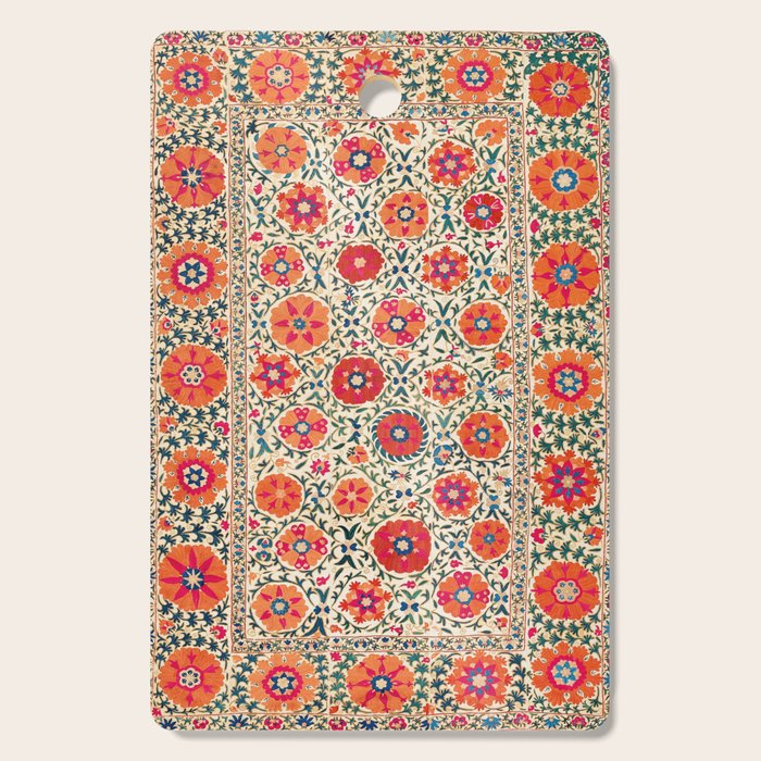 Kermina Suzani Uzbekistan Embroidery Print Cutting Board Gallery Image 1
