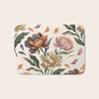 Hand Painted Peony Florals Bath Mat Gallery Image 1