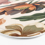 Hand Painted Peony Florals Bath Mat Gallery Image 3