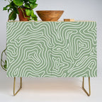 Topographic- Sage Green Credenza Gallery Image 1