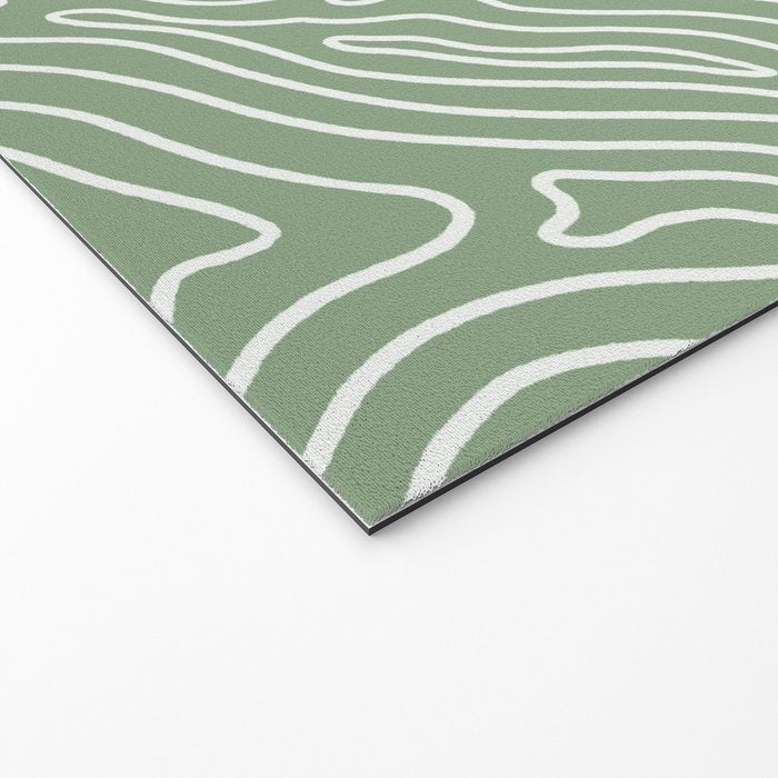 Topographic- Sage Green Welcome Mat Gallery Image 2