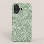Topographic- Sage Green iPhone Case Gallery Image 1