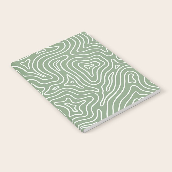 Topographic- Sage Green Notebook Gallery Image 2