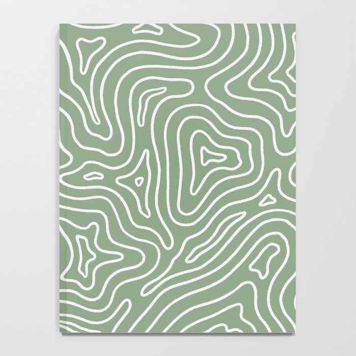 Topographic- Sage Green Notebook Gallery Image 4