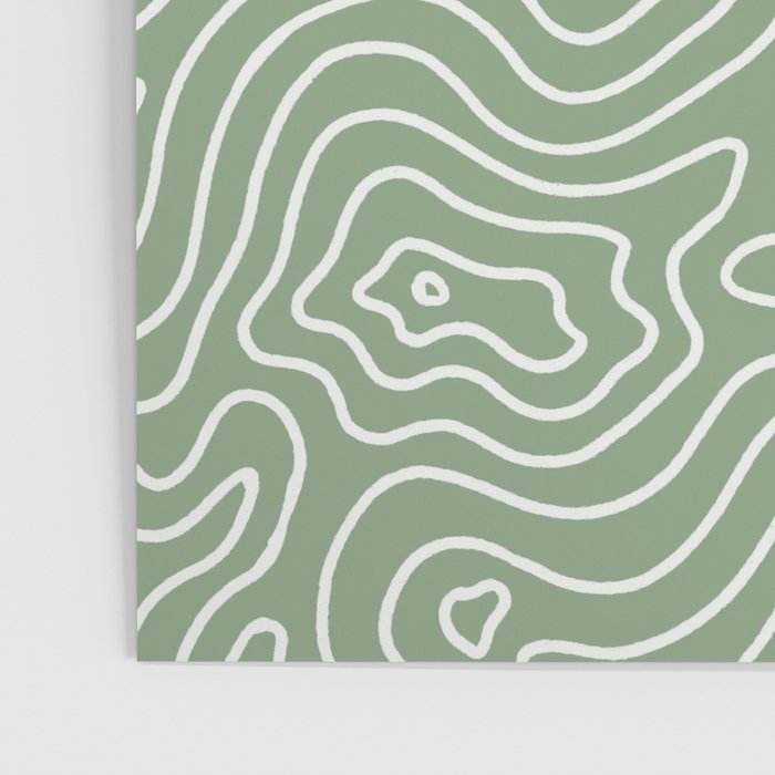 Topographic- Sage Green Poster Gallery Image 3
