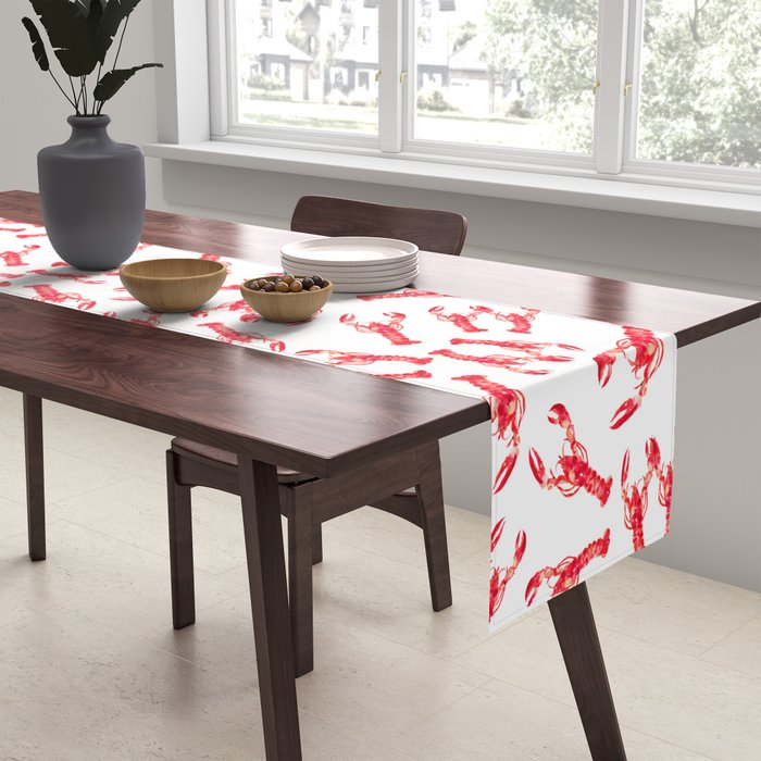 Watercolor Lobster Table Runner Gallery Image 2