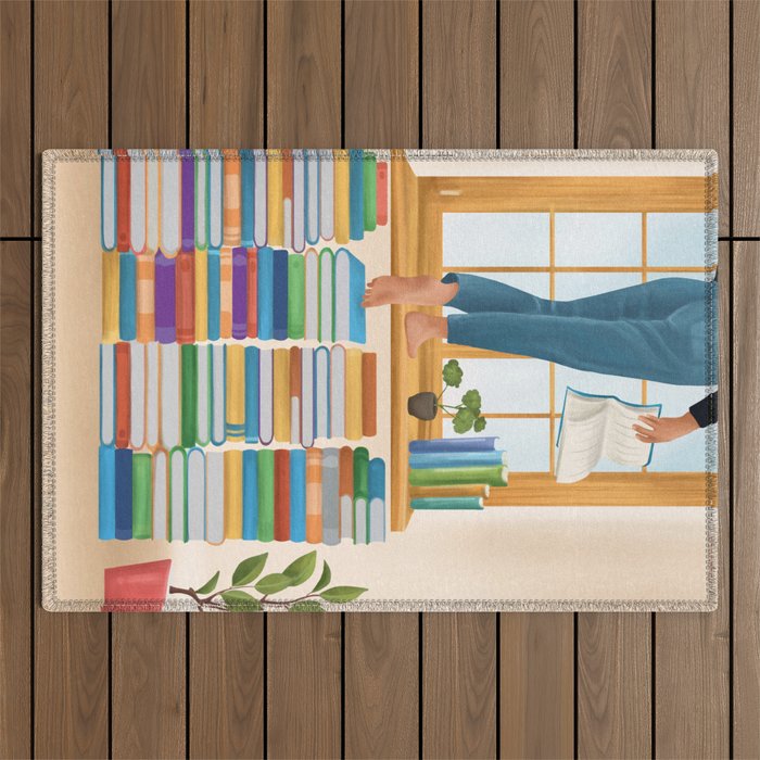 Books 2 Outdoor Rug Gallery Image 1