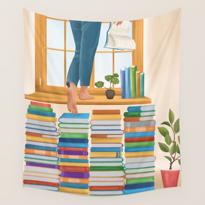 Books 2 Wall Tapestry Gallery Image 1
