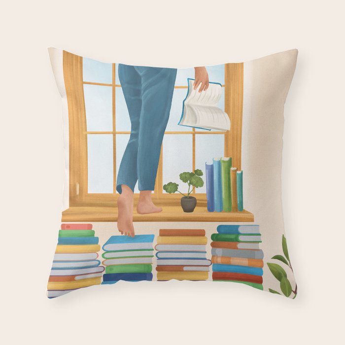 Books 2 Throw Pillow Gallery Image 6