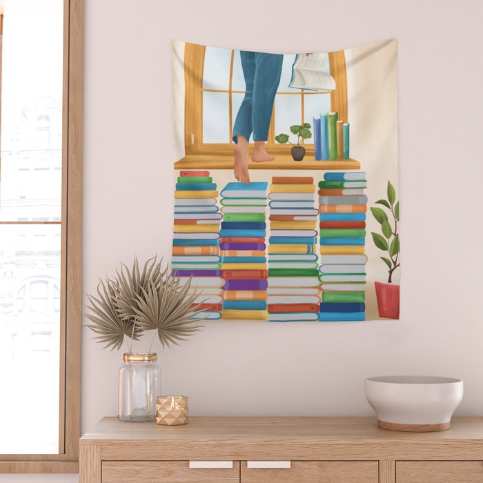 Books 2 Wall Tapestry Gallery Image 2