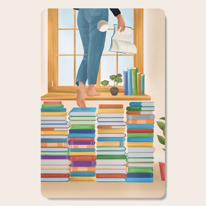 Books 2 Cutting Board Gallery Image 1