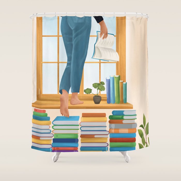 Books 2 Shower Curtain Gallery Image 1