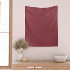 Ultra Fine Stripe Narrow Vertical Pinstripe Pattern in Bold Blue and Orange Wall Tapestry Gallery Image 2