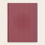 Ultra Fine Stripe Narrow Vertical Pinstripe Pattern in Bold Blue and Orange Notebook Gallery Image 4
