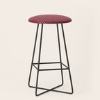 Ultra Fine Stripe Narrow Vertical Pinstripe Pattern in Bold Blue and Orange Stool Gallery Image 1