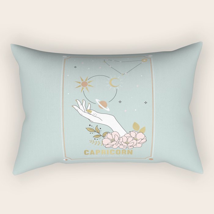 Capricorn Zodiac Series Rectangular Pillow Gallery Image 1