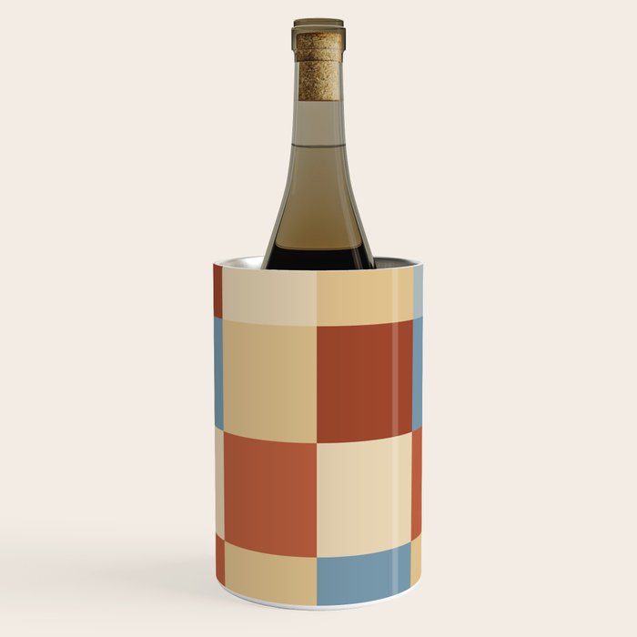 Bold Retro Checks Pattern - Large XX Wine Chiller Gallery Image 1