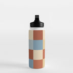 Bold Retro Checks Pattern - Large XX Water Bottle Gallery Image 3