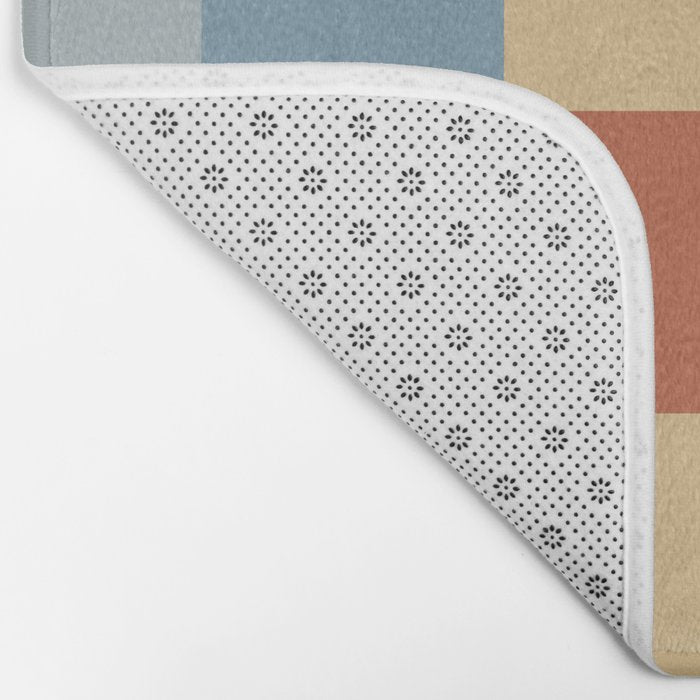 Bold Retro Checks Pattern - Large XX Bath Mat Gallery Image 2