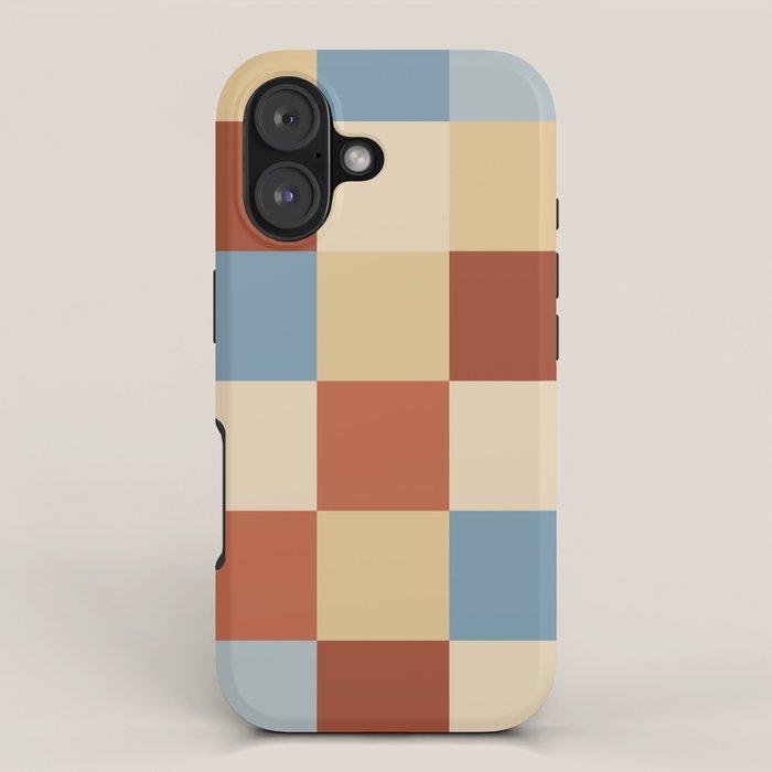 Bold Retro Checks Pattern - Large XX iPhone Case Gallery Image 1