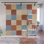Bold Retro Checks Pattern - Large XX Wall Mural Gallery Image 1