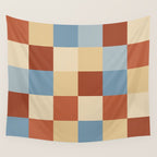 Bold Retro Checks Pattern - Large XX Wall Tapestry Gallery Image 4