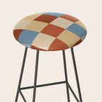 Bold Retro Checks Pattern - Large XX Stool Gallery Image 2
