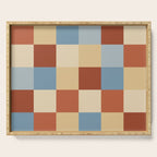 Bold Retro Checks Pattern - Large XX Serving Tray Gallery Image 1