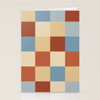 Bold Retro Checks Pattern - Large XX Stationery Card Gallery Image 2