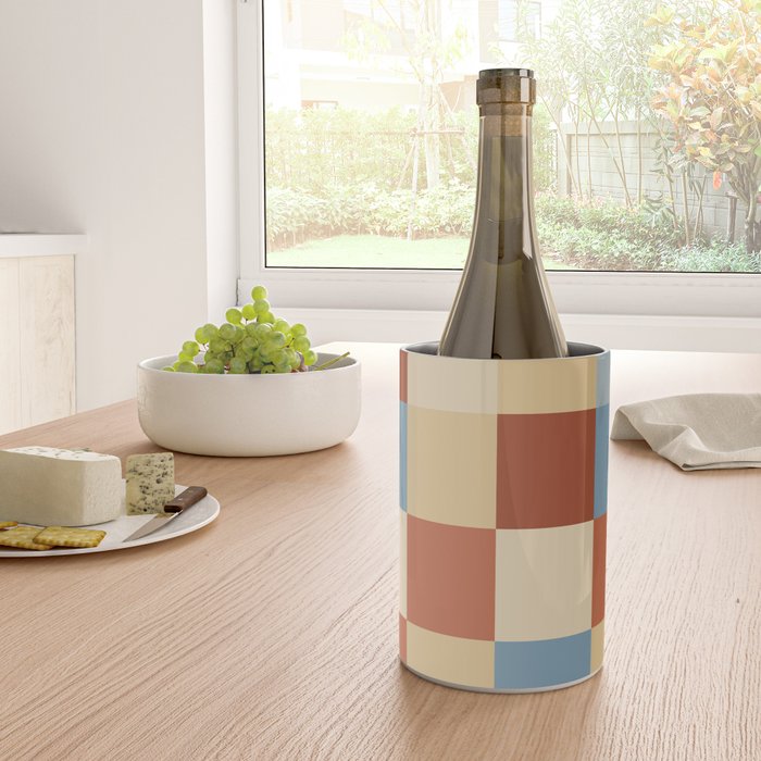 Bold Retro Checks Pattern - Large XX Wine Chiller Gallery Image 4