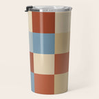 Bold Retro Checks Pattern - Large XX Travel Mug Gallery Image 3