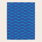 Mid Century Modern Fish Pattern in Double Blue Poster Gallery Image 4