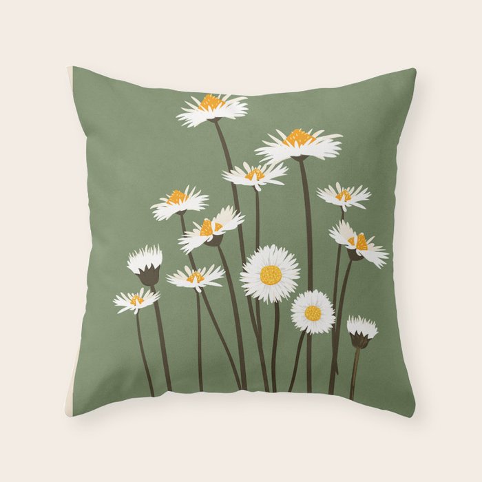 Little Flowers 2 Throw Pillow Gallery Image 6