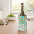 Sacred Lotus Mandala - Turquoise & Gold Palette Wine Chiller Gallery Image 4
