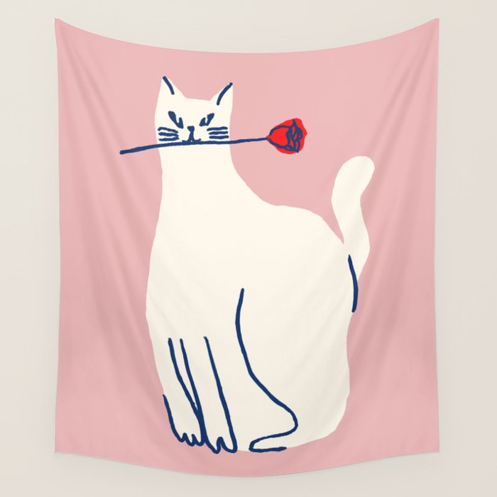Casanova cat - the whimsical Catsanova Wall Tapestry Gallery Image 4
