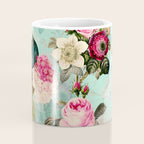 Vintage & Shabby Chic - Summer Teal Roses Flower Garden Coffee Mug Gallery Image 4