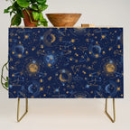 Dark blue zodiac abstract YB Credenza Gallery Image 1