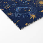 Dark blue zodiac abstract YB Welcome Mat Gallery Image 2