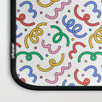 Colorful abstract fun line doodle pattern Laptop Sleeve Gallery Image 3