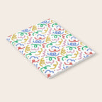 Colorful abstract fun line doodle pattern Notebook Gallery Image 2