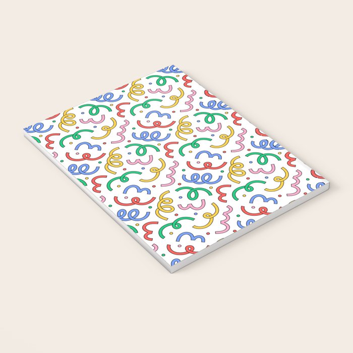 Colorful abstract fun line doodle pattern Notebook Gallery Image 3