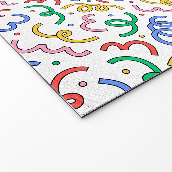 Colorful abstract fun line doodle pattern Welcome Mat Gallery Image 2