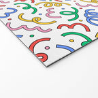 Colorful abstract fun line doodle pattern Welcome Mat Gallery Image 2