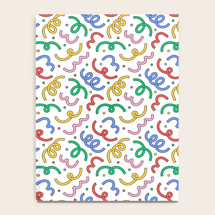 Colorful abstract fun line doodle pattern Notebook Gallery Image 4