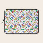Colorful abstract fun line doodle pattern Laptop Sleeve Gallery Image 1